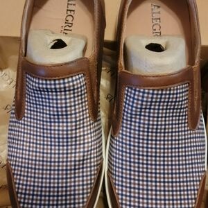 Alegria Mens Bender in Tan/Plaid Size 47 (13 US) Brand New